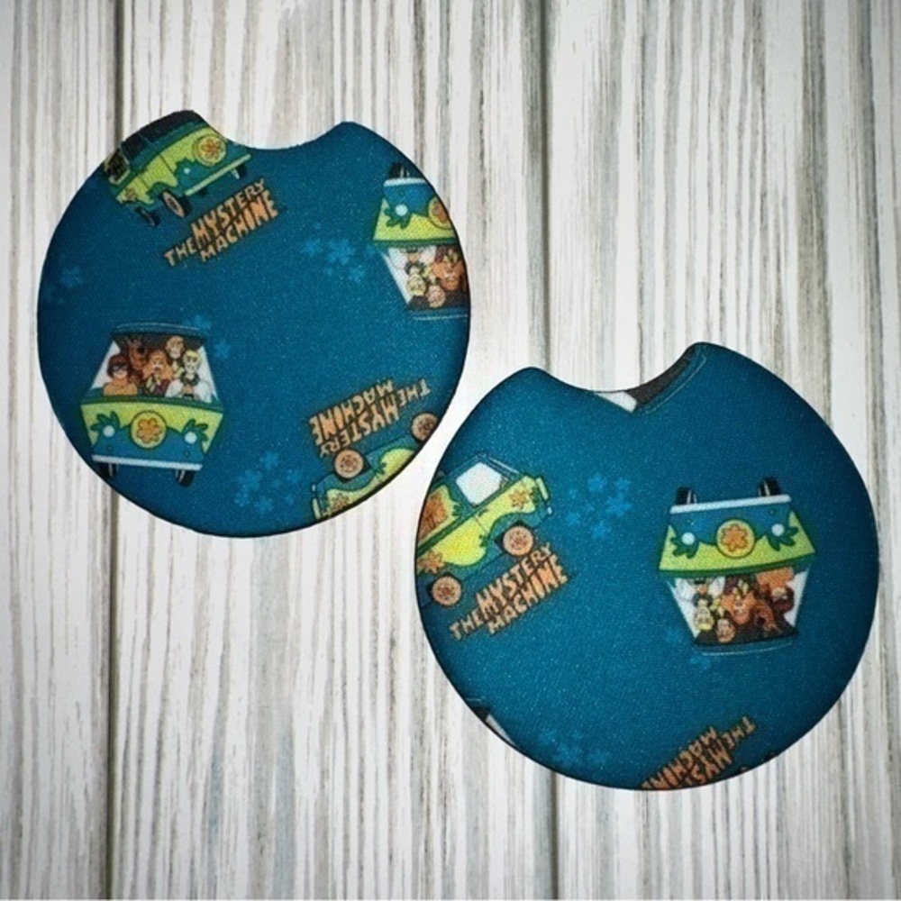 Scooby-Doo The Mystery Machine car coasters 2 pack new